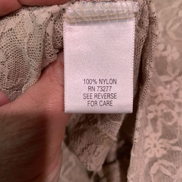 Apt 9 Womens Y2K Sheer Lace Babydoll Top Sz 1X Ivory Boho Romantic Victorian - Picture 9 of 12